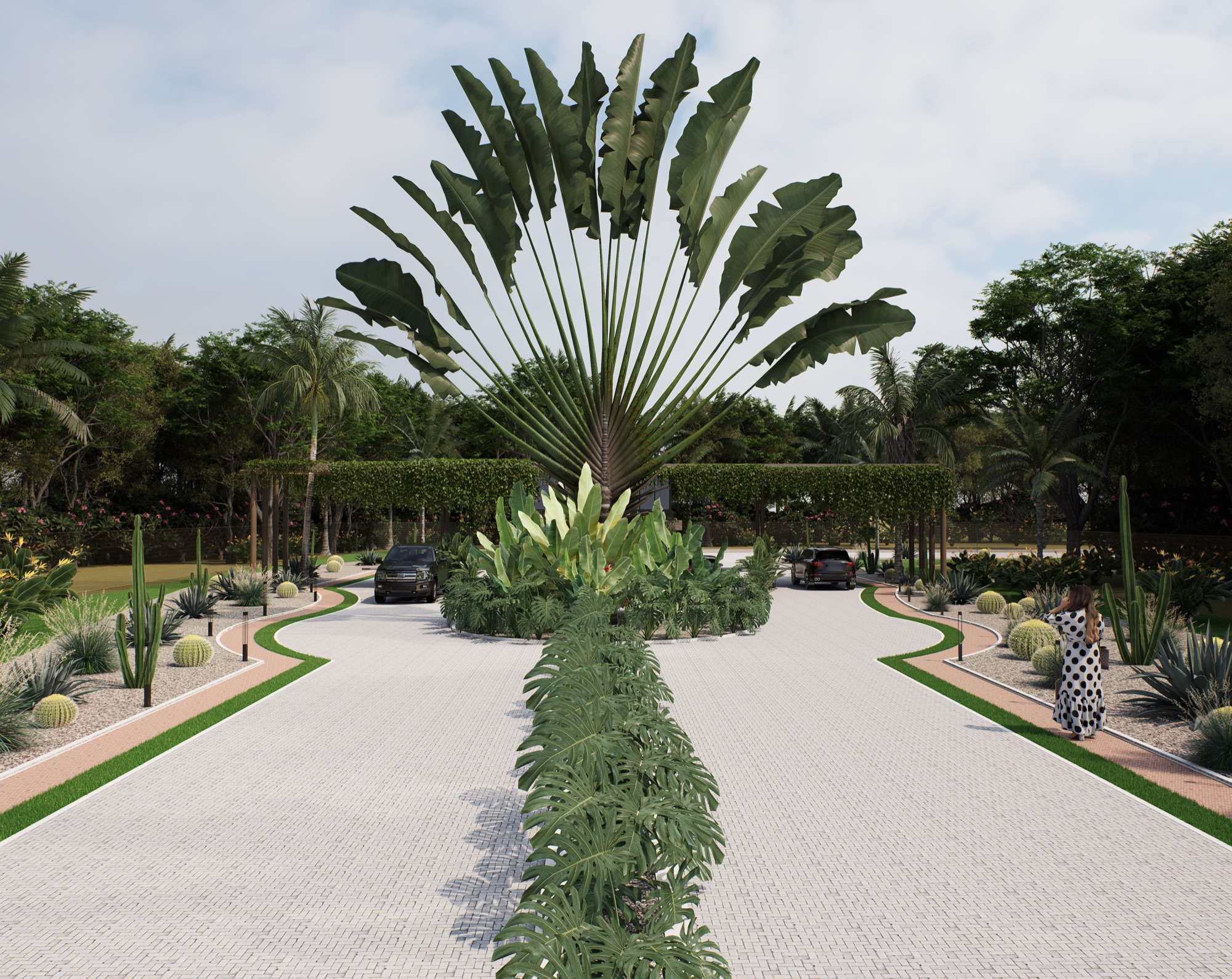 Acceso paisajístico de Residencial La Selva, Zempō